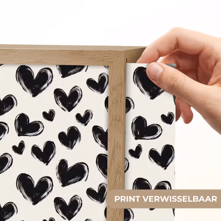 Lightbox - Wandlamp - Hartjes - Patroon - Zwart — 6