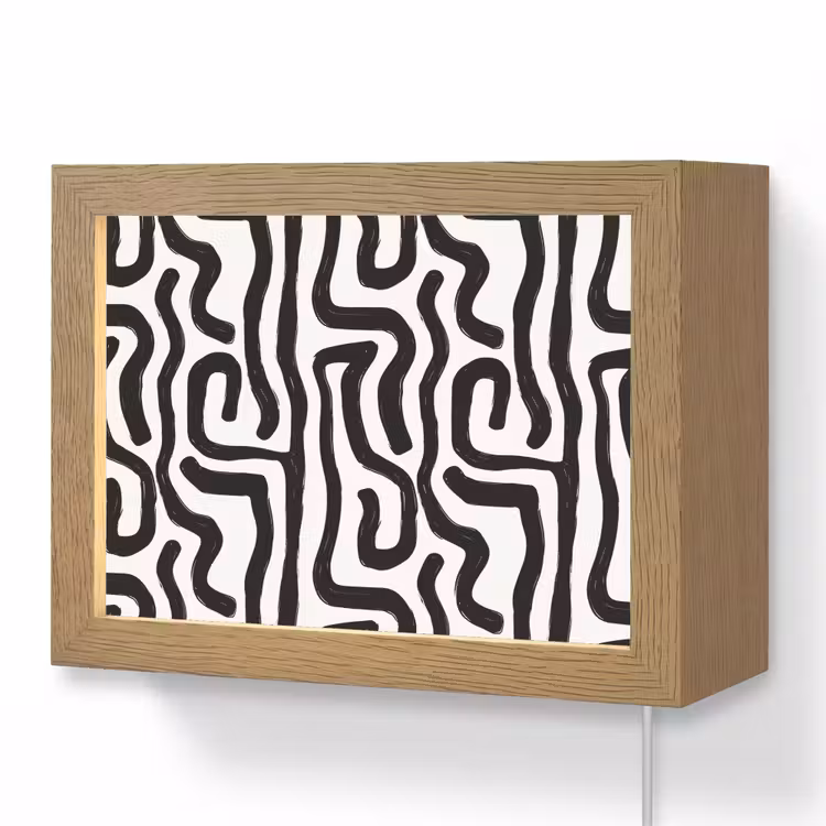 Lightbox - Wandlamp - Modern - Lijnen - Zwart — 1