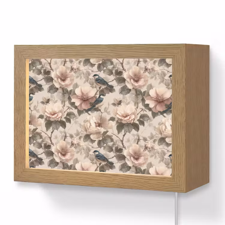 Lightbox - Wandlamp - Klassiek - Vogels - Kleurrijk — 1