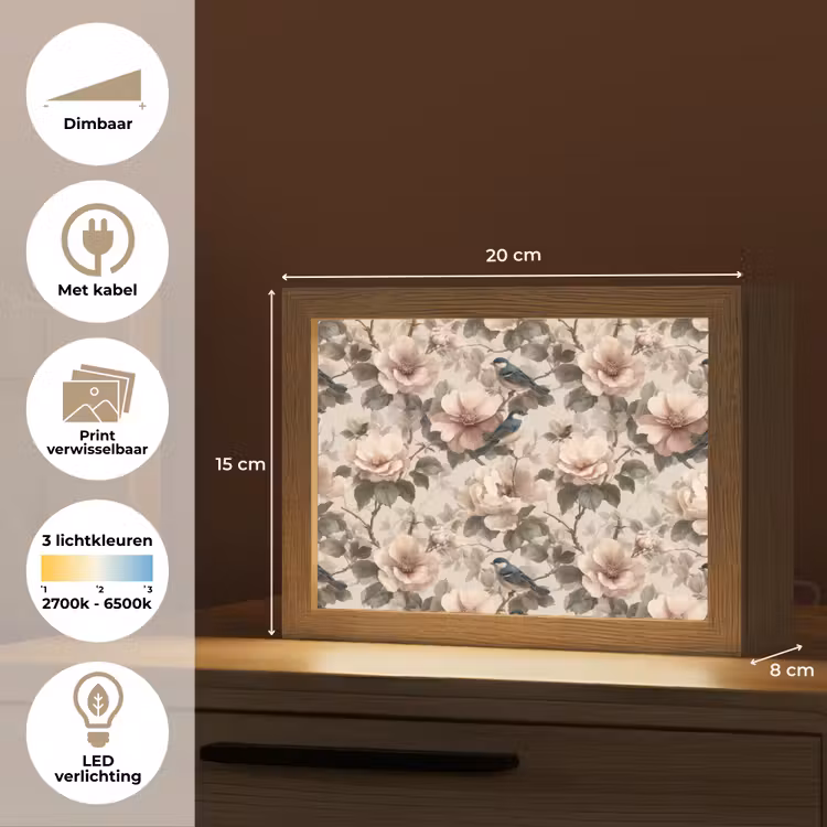 Lightbox - Wandlamp - Klassiek - Vogels - Kleurrijk — 9