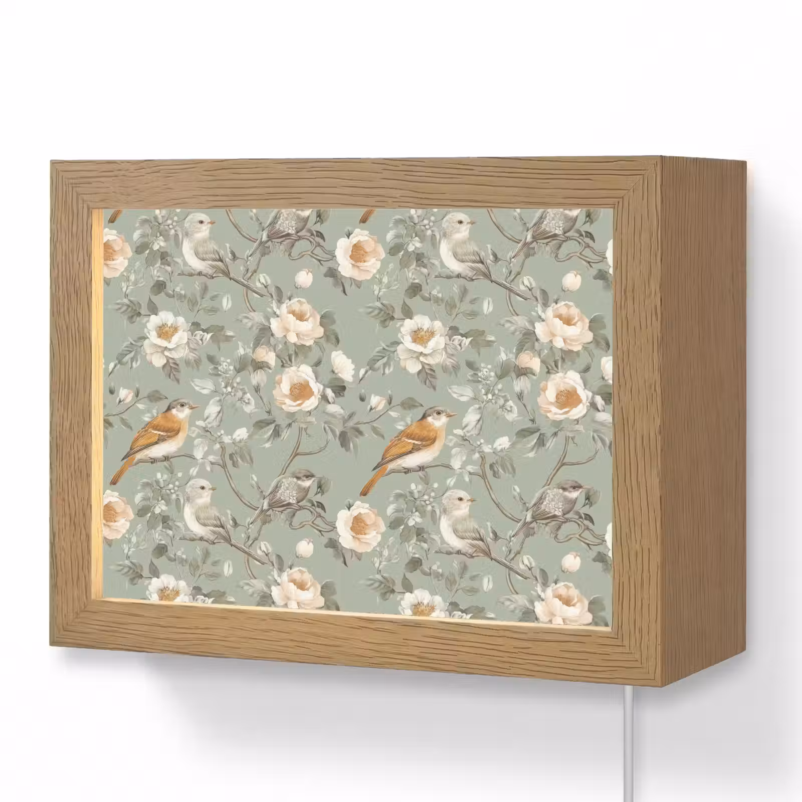 Lightbox - Wandlamp - Roze - Vogels - Kleurrijk — 1