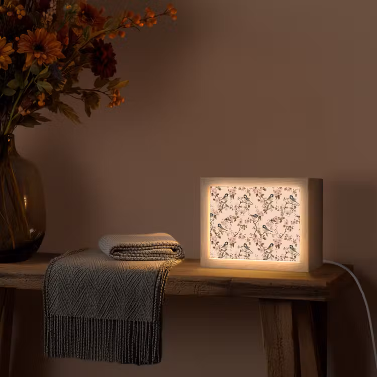 Lightbox - Wandlamp - Bloesem - Koolmees - Roze — 5