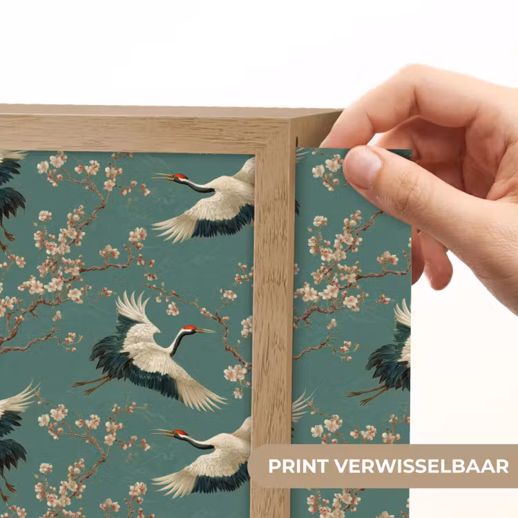Lightbox - Wandlamp - Kersenbloesem - Kraamvogels - Groen — 6