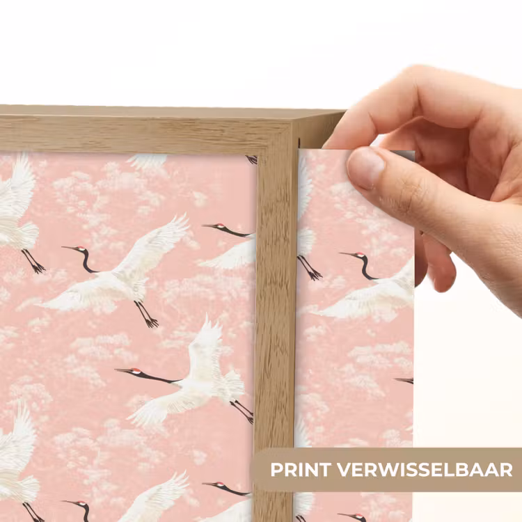 Lightbox - Wandlamp - Kraanvogels - Bloesem - Roze — 6