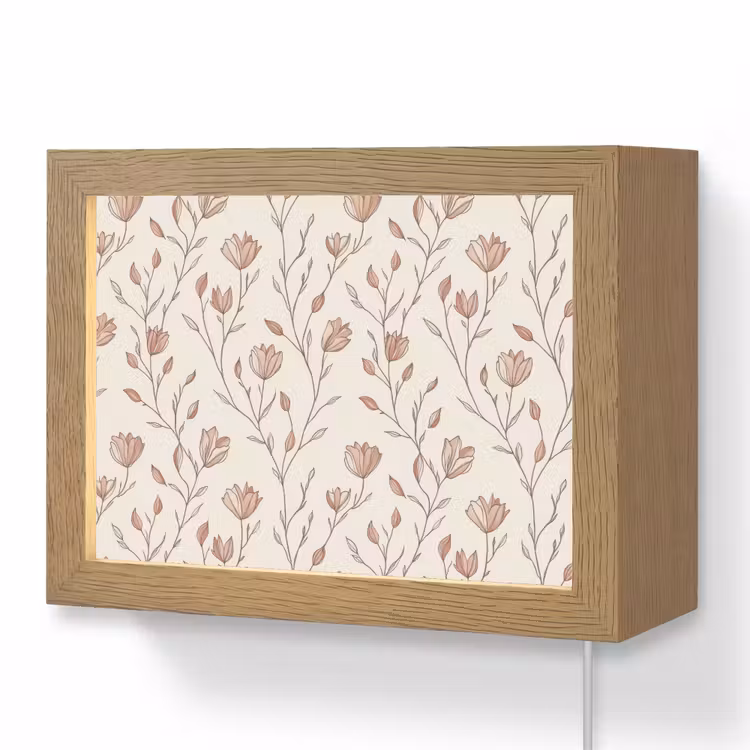 Lightbox - Wandlamp - Patroon - Klassiek - Roze — 1