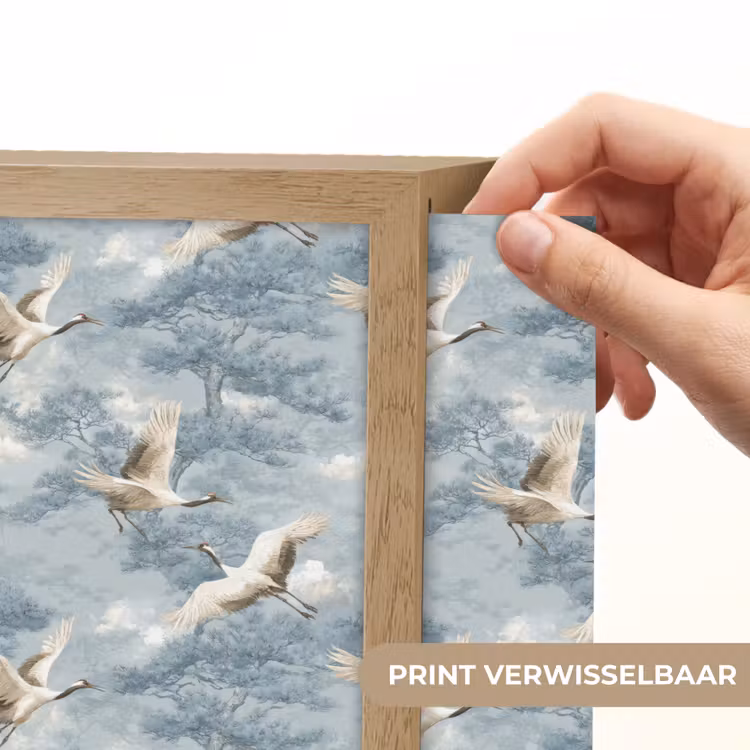 Lightbox - Wandlamp - Wolken - Kraanvogels - Blauw — 6