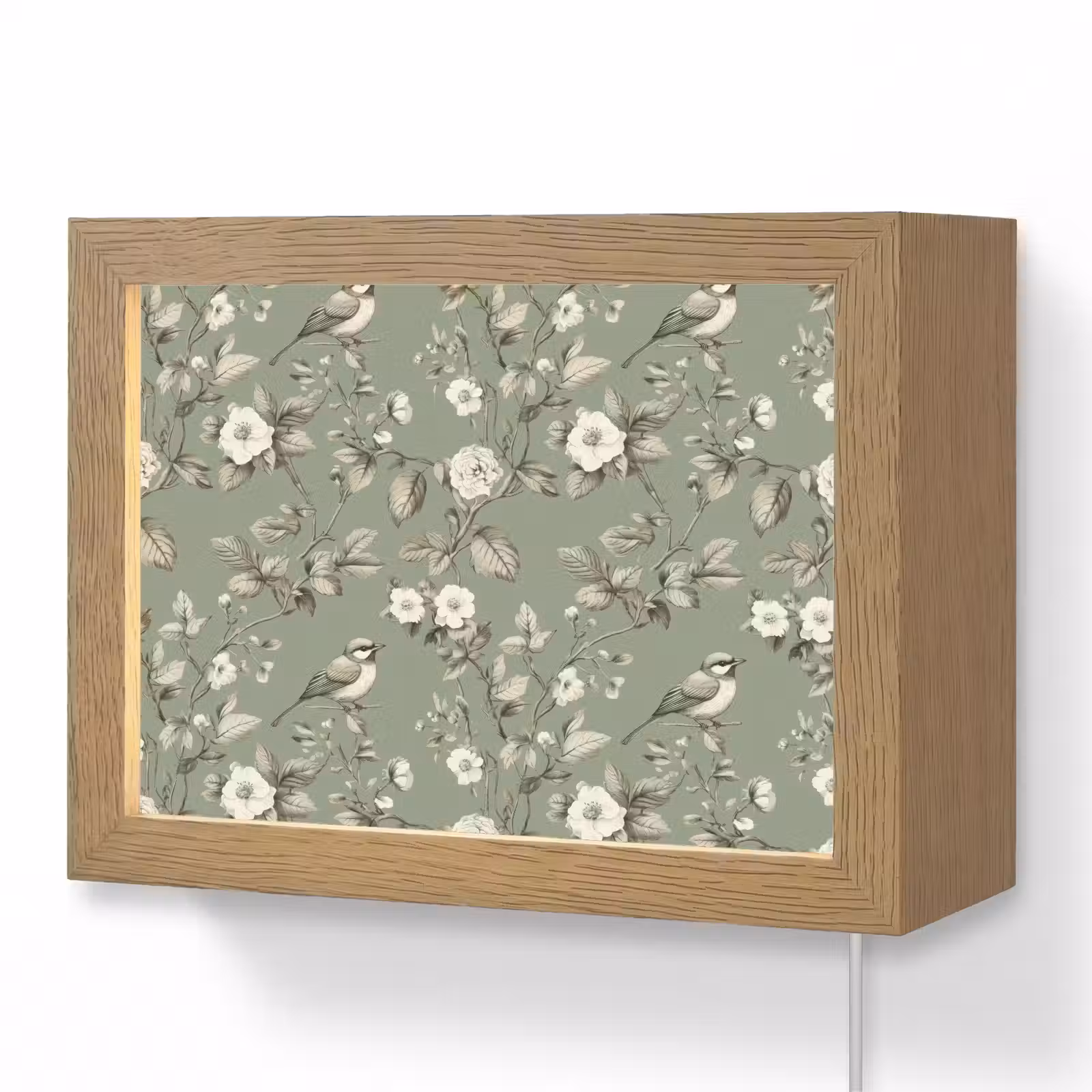 Lightbox - Wandlamp - Botanisch - Vogels - Groen — 1