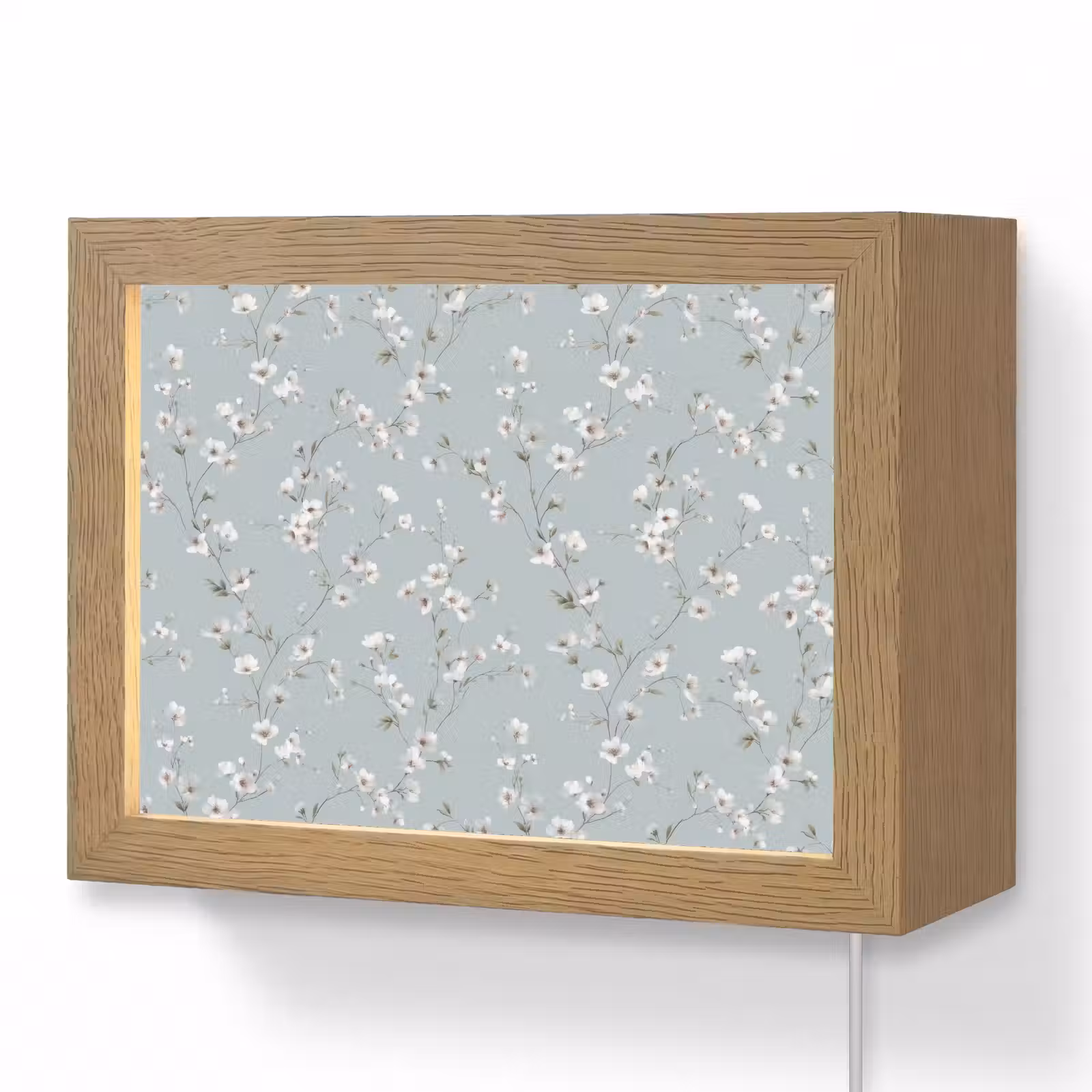 Lightbox - Wandlamp - Klassiek - Bloemen - Blauw — 1