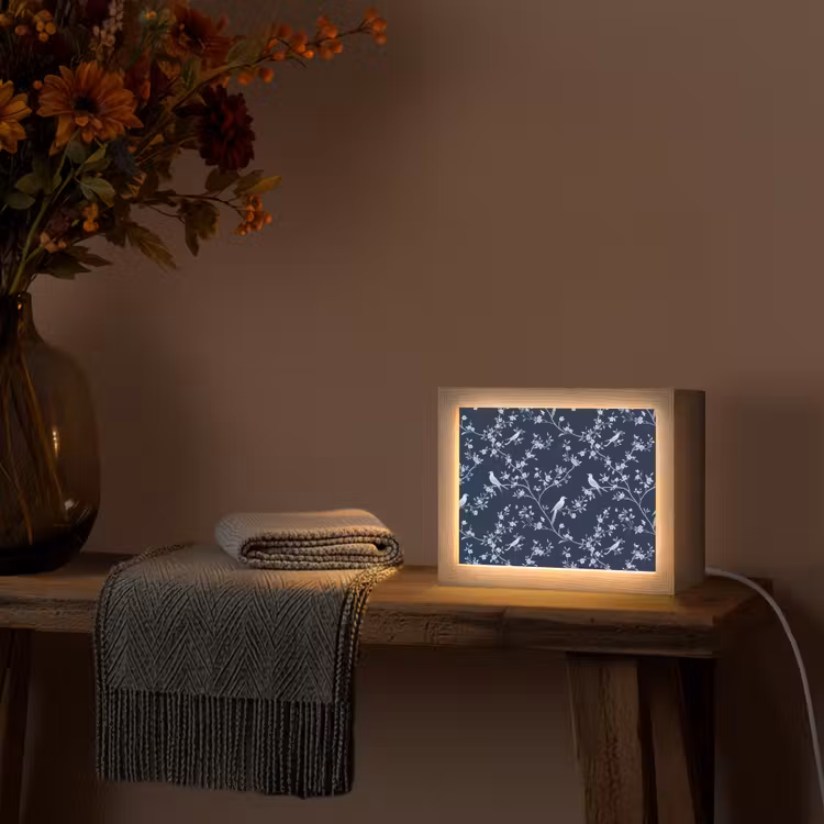 Lightbox - Wandlamp - Grafisch - Bloesemtak - Blauw — 5