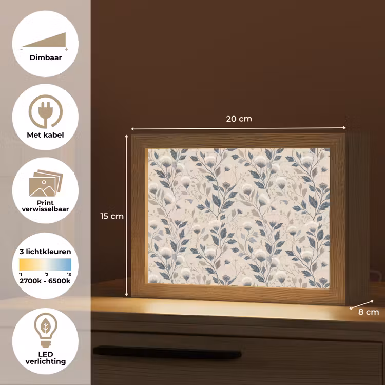 Lightbox - Wandlamp - Klassiek - Botanisch - Kleurrijk — 9