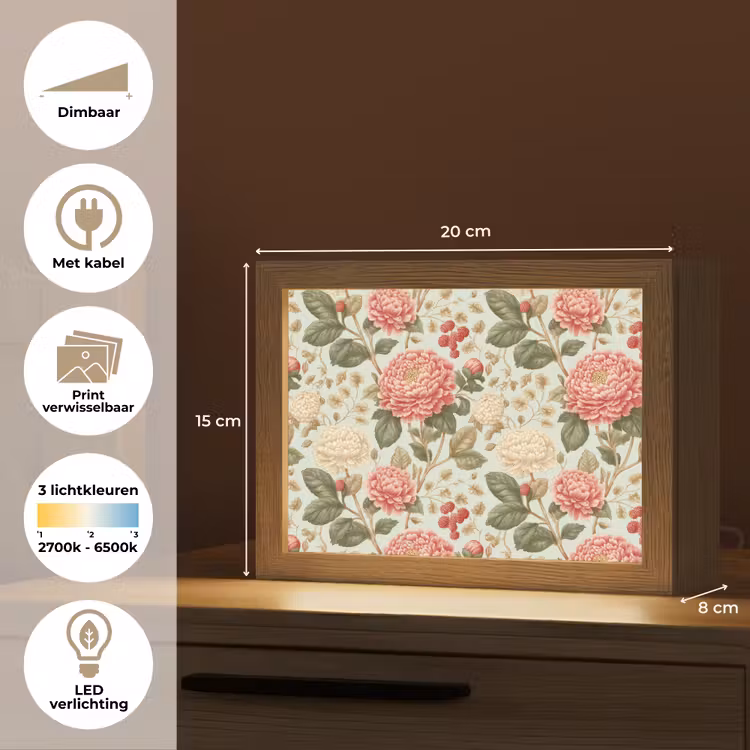 Lightbox - Wandlamp - Klassiek - Botanisch - Veelkleurig — 9