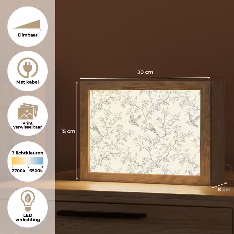 Lightbox - Wandlamp - Klassiek - Vogels - Groen — 9