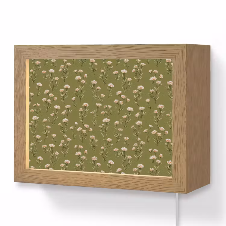 Lightbox - Wandlamp - Landelijk - Bloemen - Groen — 1