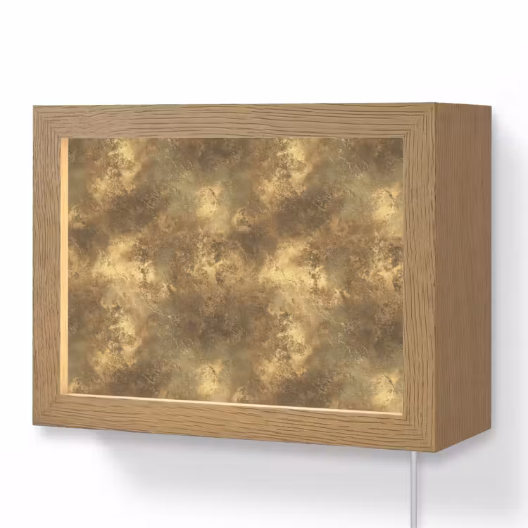 Lightbox - Wandlamp - Antiek - Metaallook - Goud — 1
