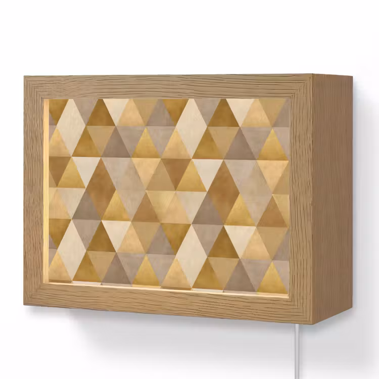 Lightbox - Wandlamp - Geometrisch - Driehoek - Goud — 1