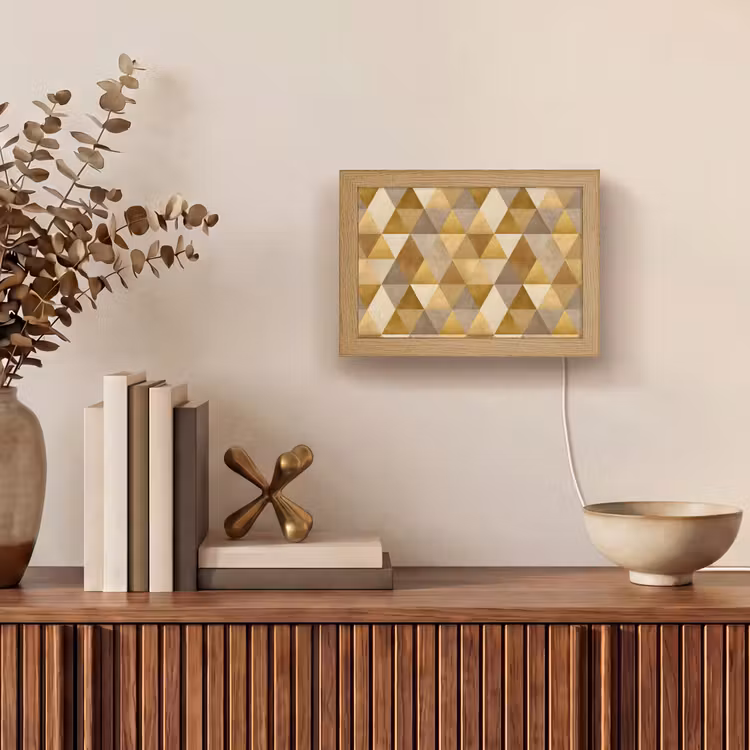 Lightbox - Wandlamp - Geometrisch - Driehoek - Goud — 4
