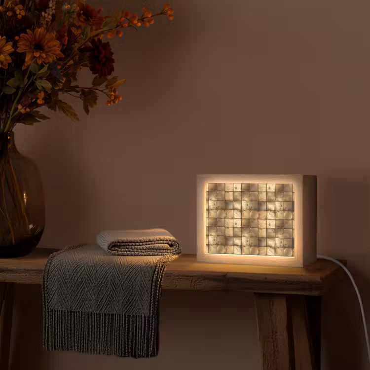 Lightbox - Wandlamp - Geometrisch - Tegels - Goud — 5