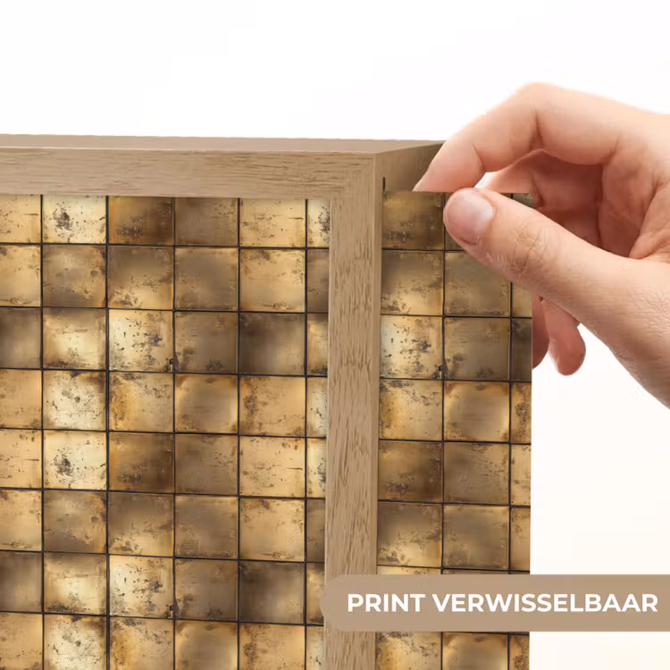 Lightbox - Wandlamp - Geometrisch - Tegels - Goud — 6