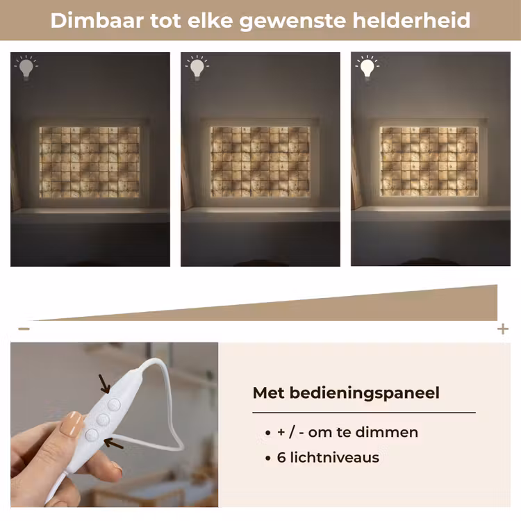 Lightbox - Wandlamp - Geometrisch - Tegels - Goud — 8