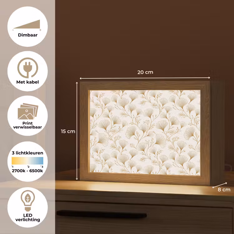 Lightbox - Wandlamp - Ginkgo - Takken - Goud — 9