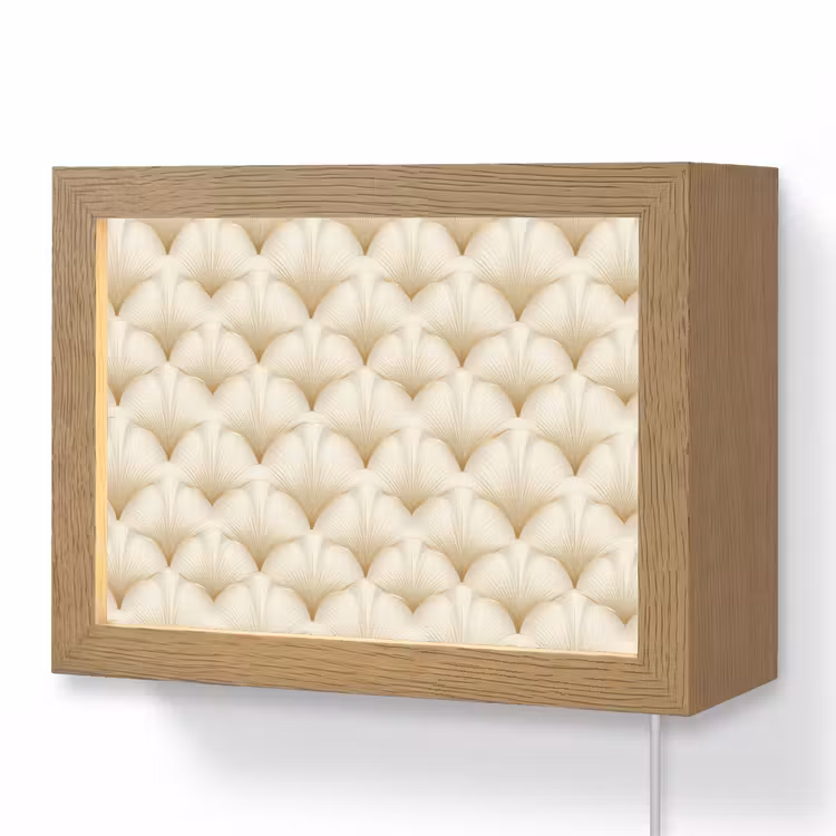 Lightbox - Wandlamp - Waaier - Motief - Goud — 1