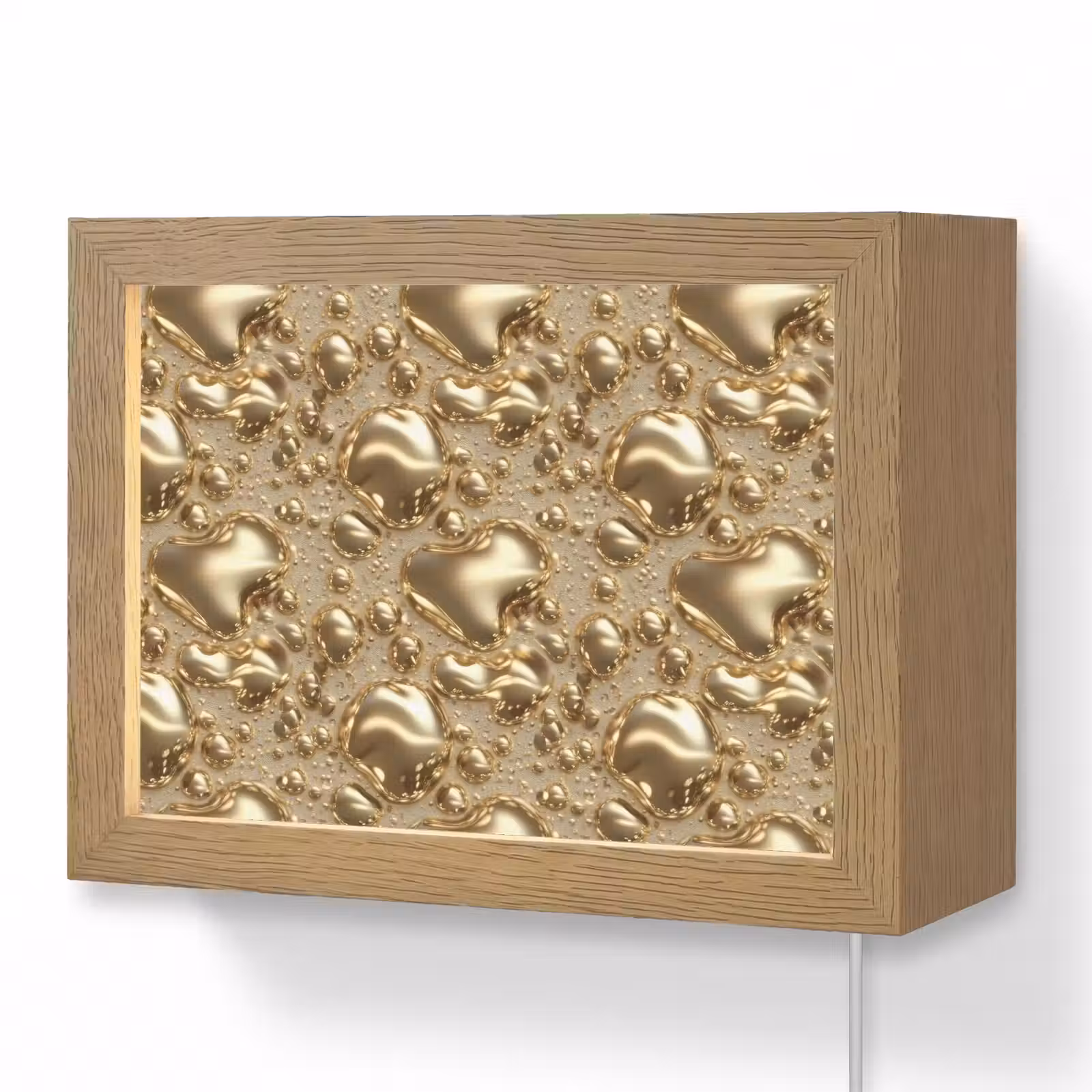 Lightbox - Wandlamp - Druppels - Organisch - Goud — 1