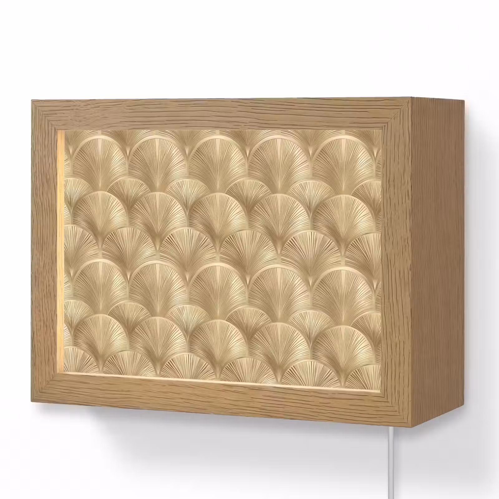 Lightbox - Wandlamp - Patroon - Waaier - Goud — 1