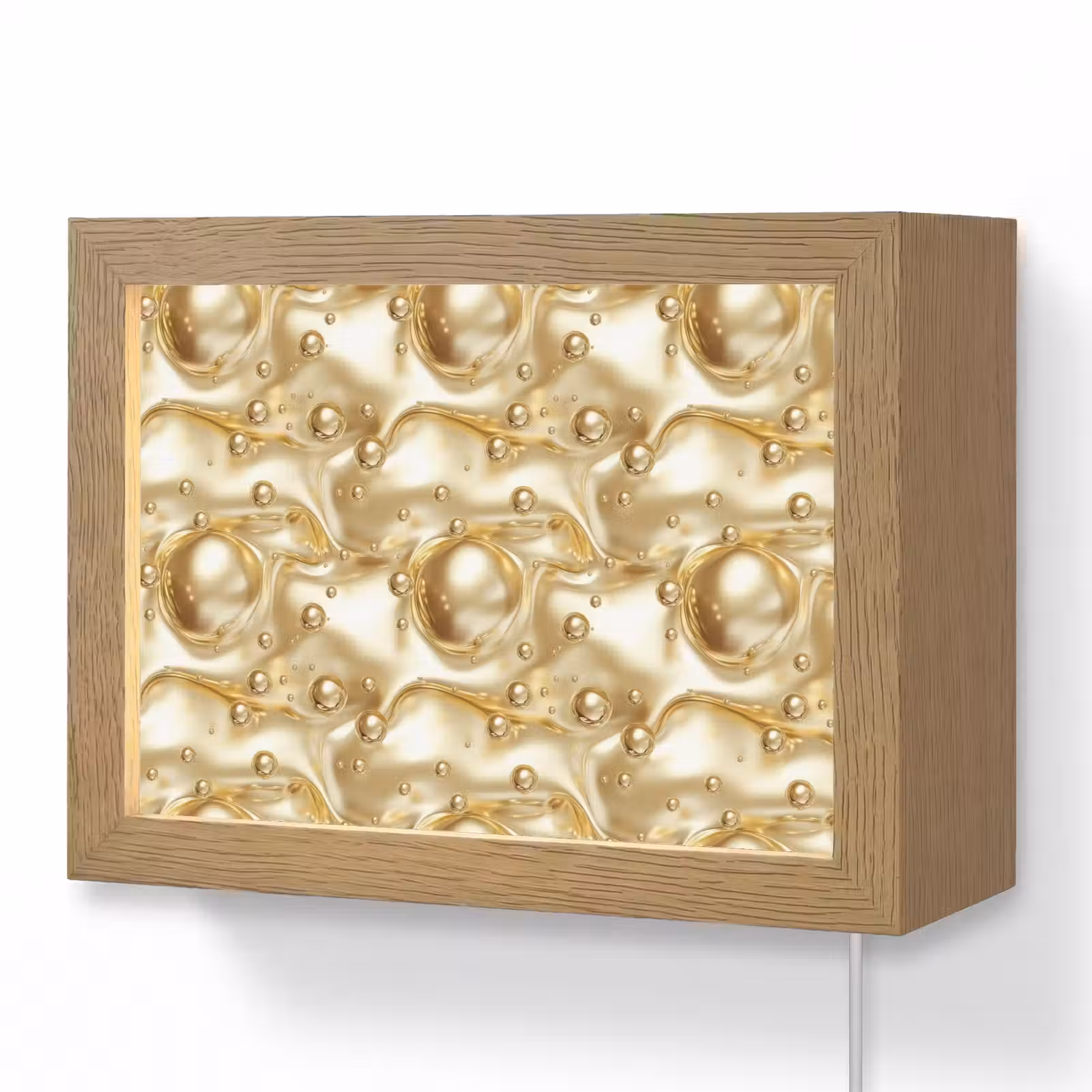 Lightbox - Wandlamp - Vloeibaar - Druppels - Goud — 1