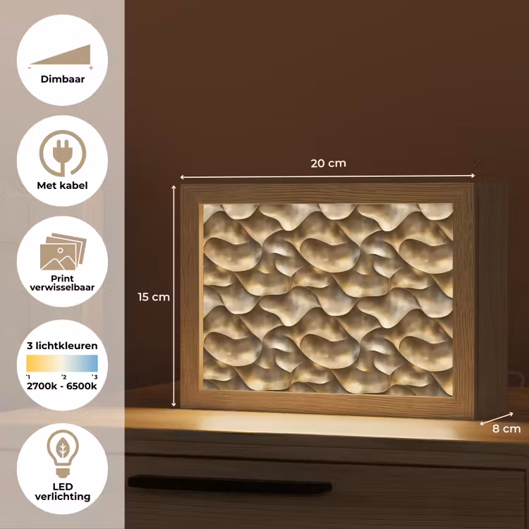 Lightbox - Wandlamp - Abstract - Antiek - Goud — 9