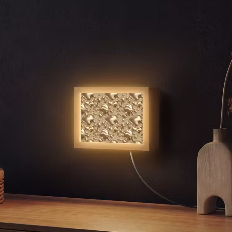 Lightbox - Wandlamp - Druppels - Organisch - Goud — 2