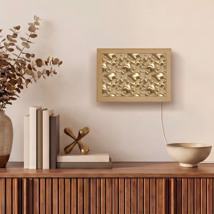 Lightbox - Wandlamp - Druppels - Organisch - Goud — 4