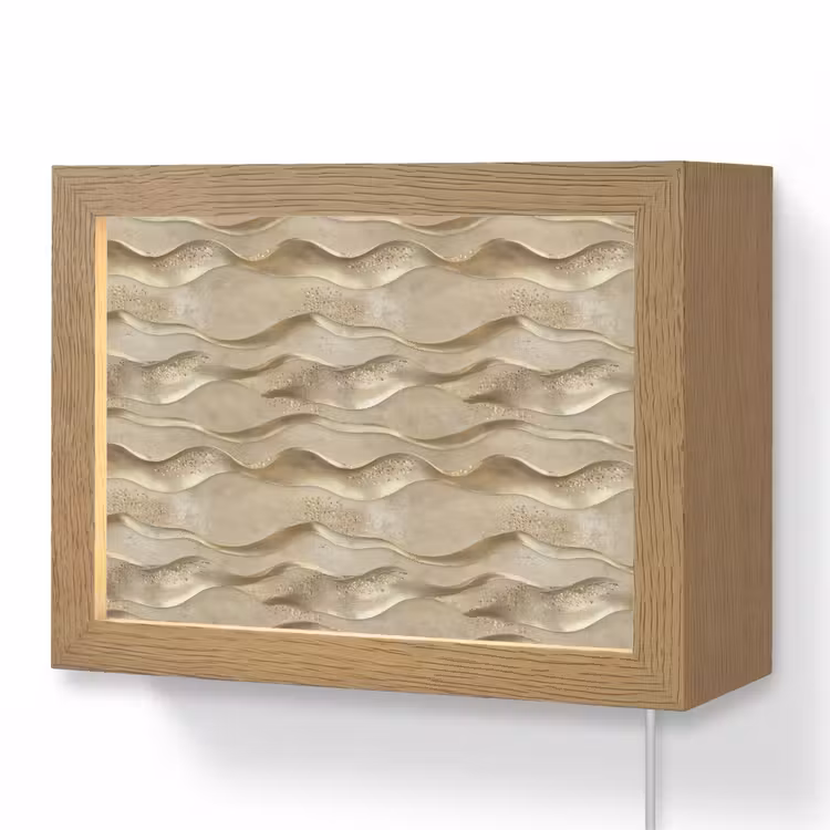 Lightbox - Wandlamp - Golven - Patroon - Goud — 1