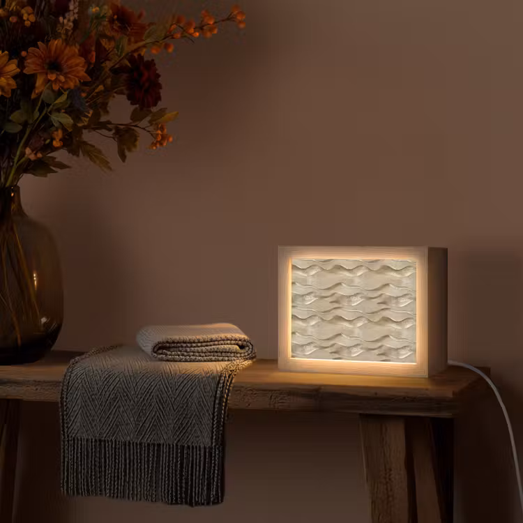Lightbox - Wandlamp - Golven - Patroon - Goud — 5