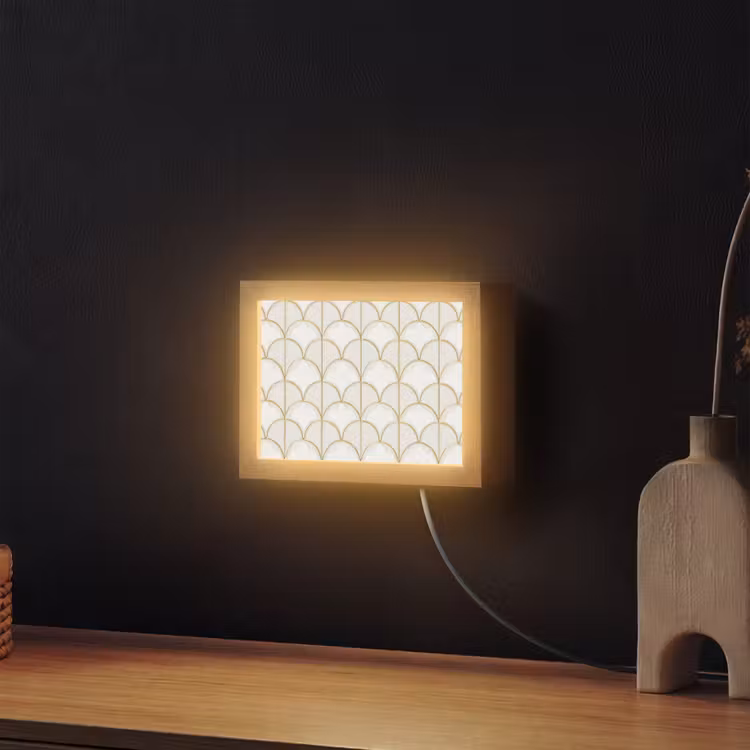 Lightbox - Wandlamp - Mozaïek - Bogen - Goud — 2