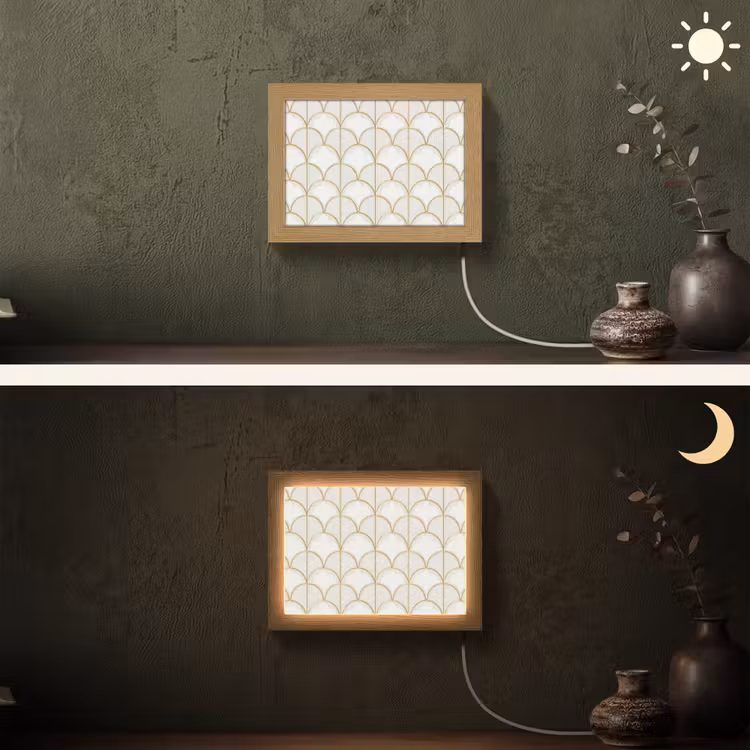 Lightbox - Wandlamp - Mozaïek - Bogen - Goud — 3