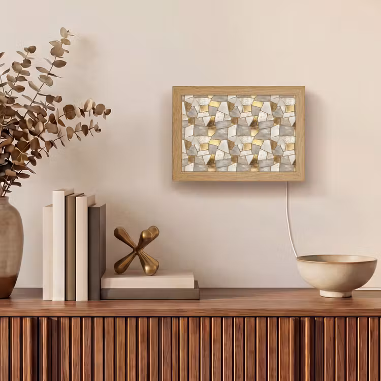 Lightbox - Wandlamp - Mozaïek - Marmer - Goud — 4