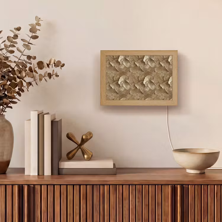 Lightbox - Wandlamp - Organisch - Patroon - Bladeren - Goud — 4