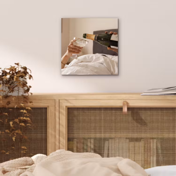 Aluminium schilderij - Champagne - Bed - Bubbels — 4