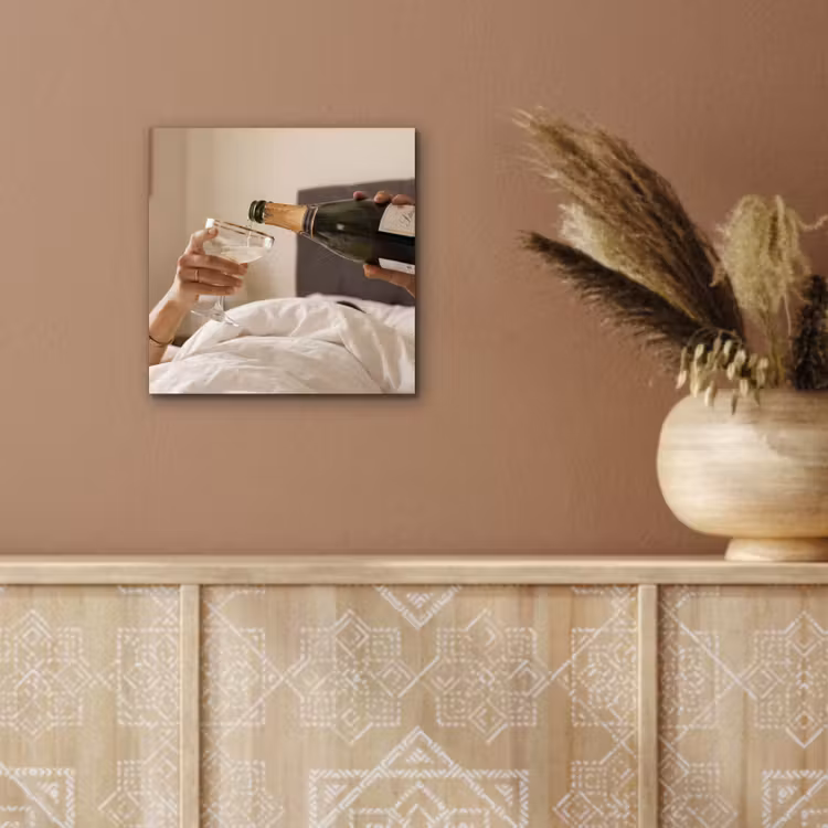 Aluminium schilderij - Champagne - Bed - Bubbels — 5