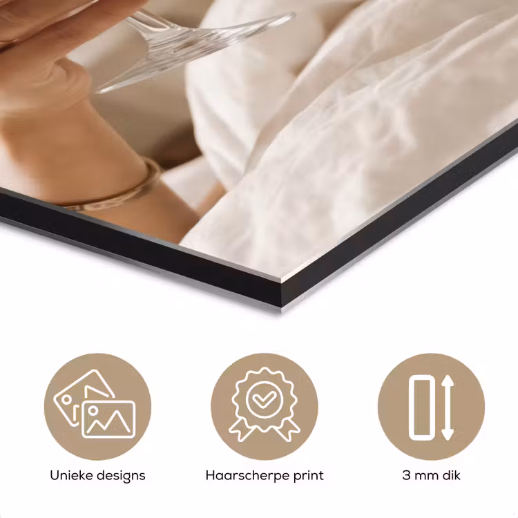 Aluminium schilderij - Champagne - Bed - Bubbels — 7