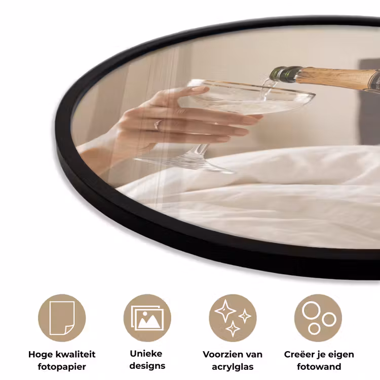 Ronde fotolijst - Champagne - Bed - Bubbels — 2