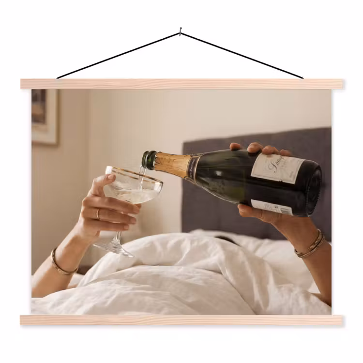 Schoolplaat - Champagne - Bed - Bubbels — 1