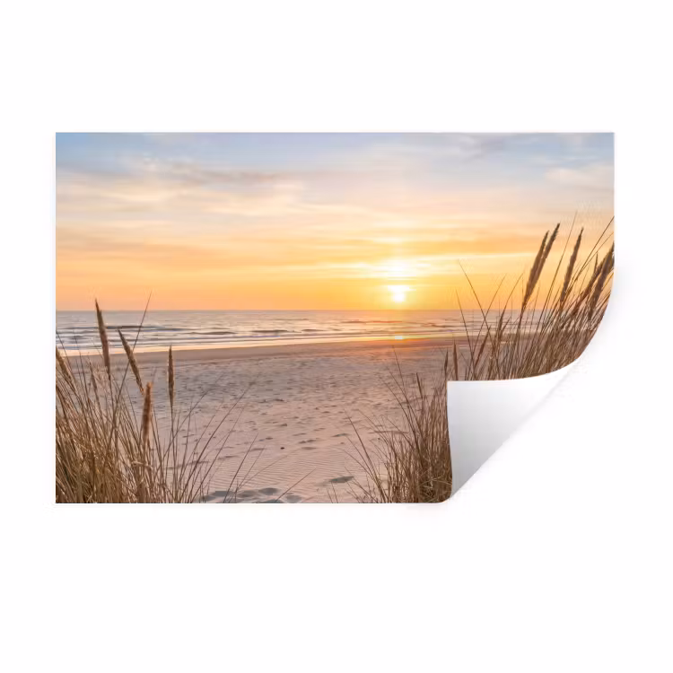 Muursticker - Zonsondergang - Duinen - Zee — 1