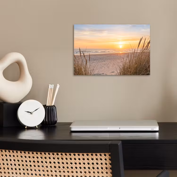 Poster - Zonsondergang - Duinen - Zee — 2