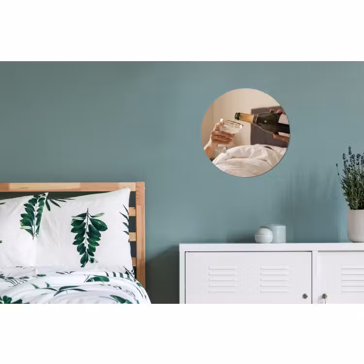 Wandcirkel - Aluminium - Champagne - Bed - Bubbels — 4