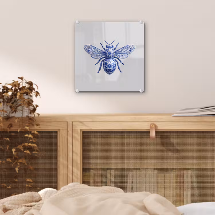 Glas schilderij - Bij Delfts Blauw — 5