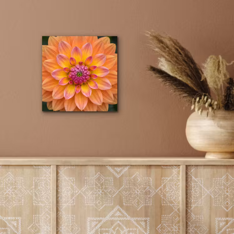 Aluminium schilderij - Dahlia - Bloem - Oranje — 5