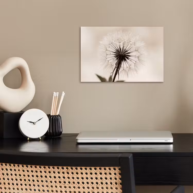 Poster - Paardenbloem - Minimalistisch - Wit — 2