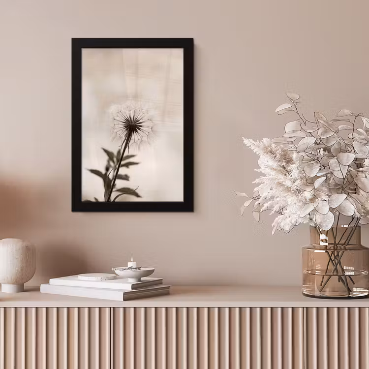 Poster met lijst - Paardenbloem - Minimalistisch - Wit — 5