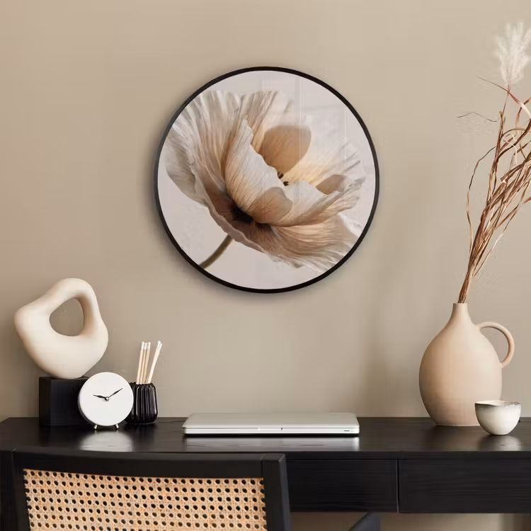Ronde fotolijst - Bloem - Beige - CrÃ¨me — 3